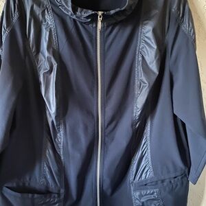 Chico’s Bomber Jacket Navy Size 3/18